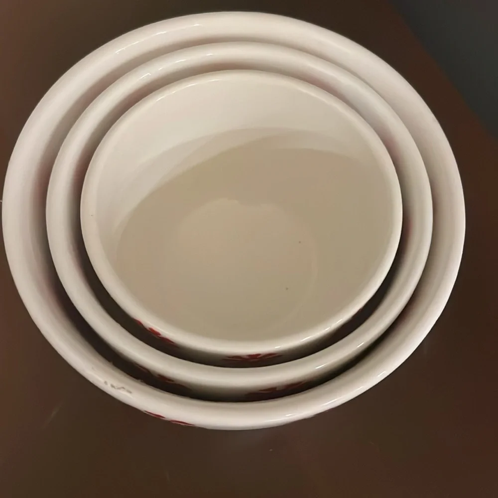 Crate & Barrel set of 3 dishes